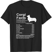 Corgi Facts Nutrition Gift Cardigan Pembroke T-Shirt for Men — Mens T Shirts