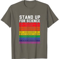 Stand Up For Science Flat Earth Conspiracy T-Shirt for Men