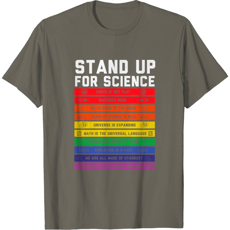 T-shirt pour hommes Stand Up For Science Flat Earth Conspiracy — T-shirts pour hommes