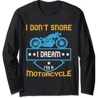 Je ne ronfle pas, je rêve que je suis une moto - T-shirt à manches longues — T-shirts pour hommes