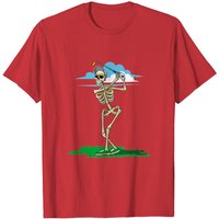 Golfing Skeleton Halloween Golfer T-Shirt for Men