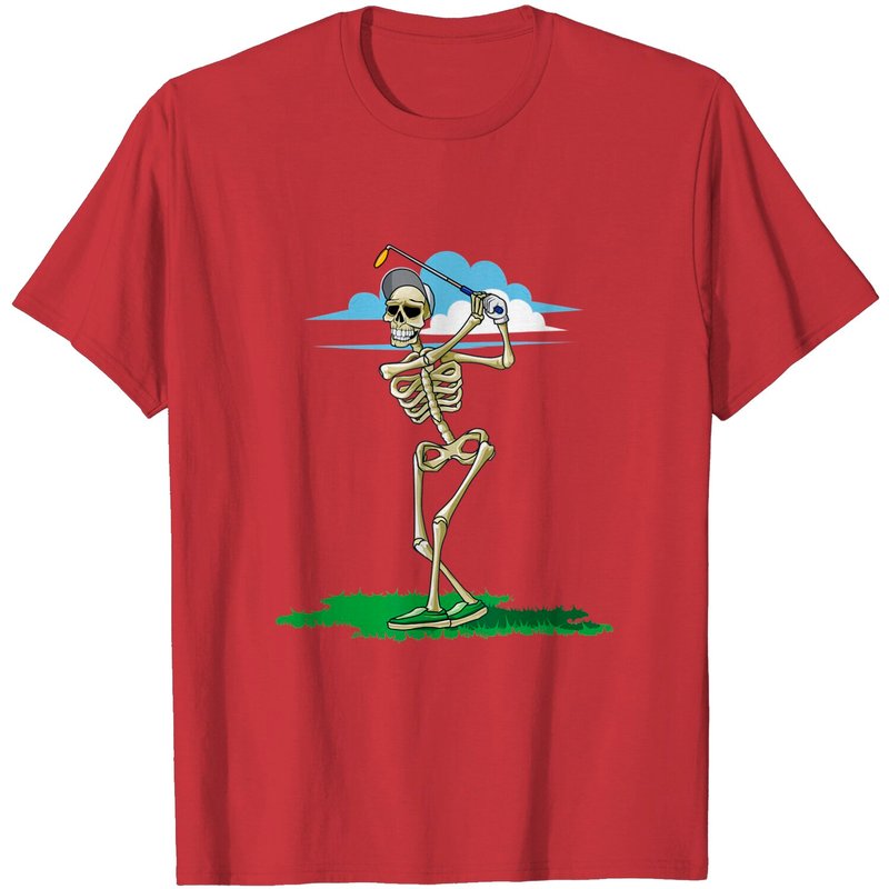 T-shirt Golfeur Squelette Halloween pour Hommes — T-shirts pour hommes
