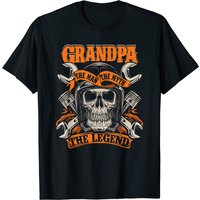 Biker Grandpa The Man The Myth The Legend Motorcycle T-Shirt