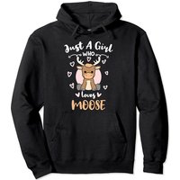 Juste une fille qui aime les orignaux Hoodie à capuchon unisexe — Sweats à capuche pour hommes