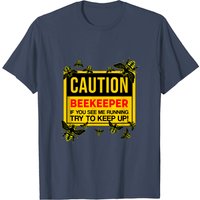 Caution Beekeeper Beekeeping T-Shirt for Men