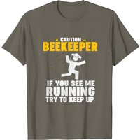 T-shirt Beekeeper Caution Si Vous Me Voyez Courir pour Hommes — T-shirts pour hommes