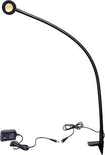 5W Gooseneck LED Desk Lamp with C-Clamp and 500LM Brightness