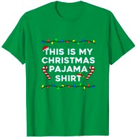 This Is My Christmas Pajama Lights Holiday Family T-Shirt for Men