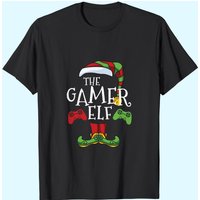 T-shirt de Noël Gamer Elf pour hommes - Pijamas assortis — T-shirts pour hommes