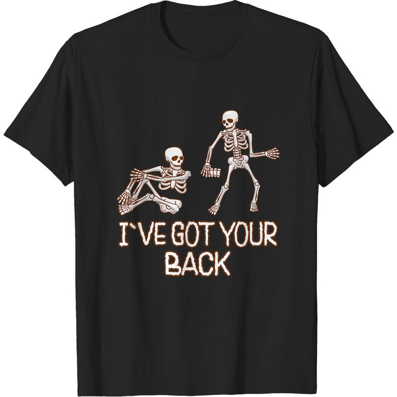 I've Got Your Back Halloween Skeleton Skull T-Shirt for Men — Mens T Shirts