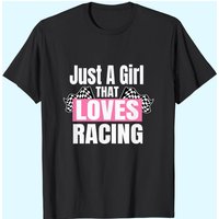 Cadeaux de Course de Voitures Juste Une Fille Qui Aime la Course T-Shirt pour Hommes — T-shirts pour hommes