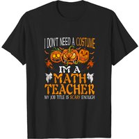 T-shirt d'Halloween pour enseignant de mathématiques