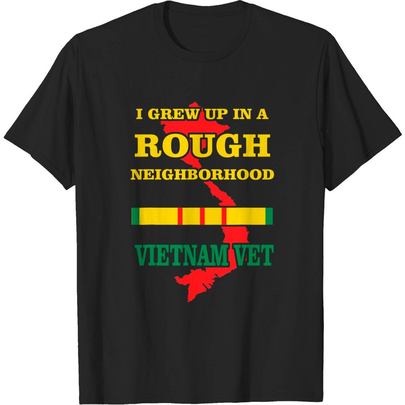 T-shirt Vétéran du Vietnam - J'ai grandi dans un quartier difficile — T-shirts pour hommes