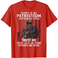 Désolé si mon patriotisme vous offense T-shirt Veteran Atriotism — T-shirts pour hommes