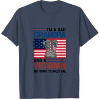 T-shirt drôle Je suis un papa, grand-père et vétéran — T-shirts pour hommes