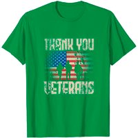 Veterans Day Veteran Thank You Military Patriot USA Flag T-Shirt — Mens T Shirts