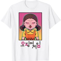 Squid Game Doll Neon Poster T-Shirt for Men