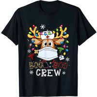 T-shirt Rouge à Carreaux du Noël Boo Boo Crew Infirmier Renne pour Hommes — T-shirts pour hommes