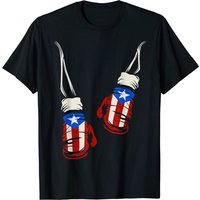 Puerto Rican Boxing Gloves Flag T-Shirt for Men