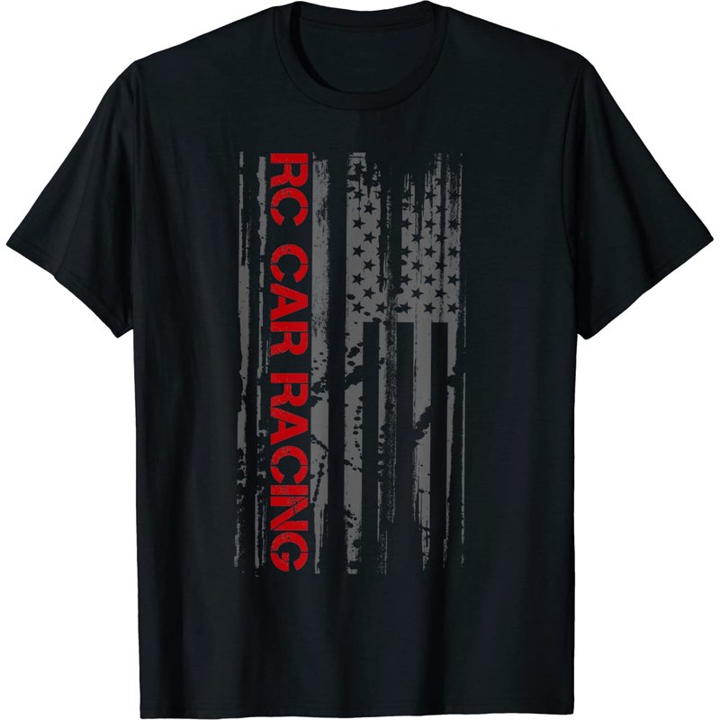 T-shirt pour hommes RC Racing Drapeau Américain Voiture Télécommandée