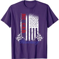 T-shirt pour hommes avec design de drapeau de course RC américain