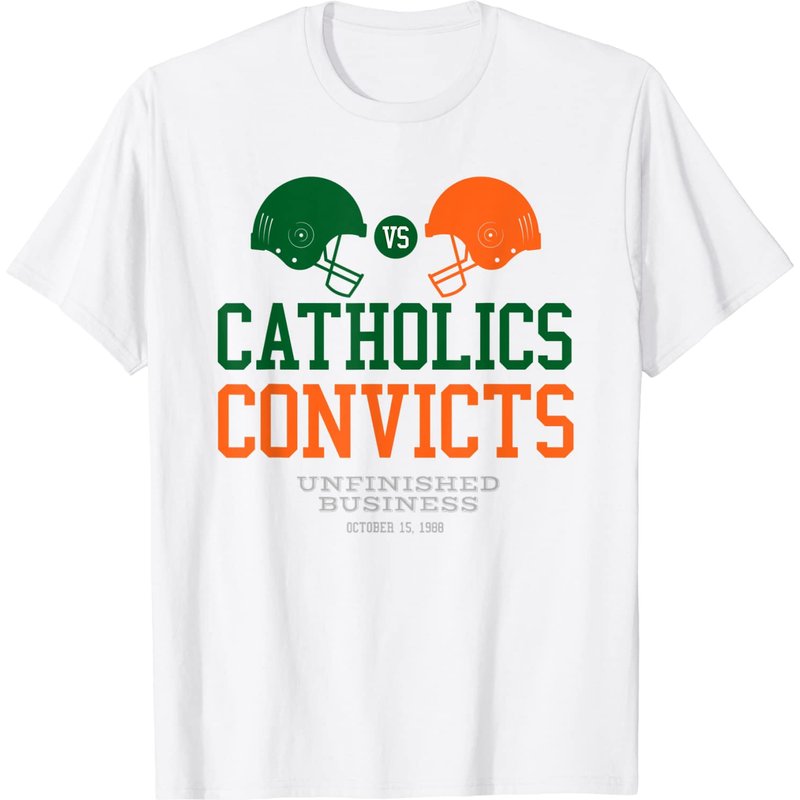 T-shirt Vintage Classique Catholics Vs Convicts 1988 pour Hommes — T-shirts pour hommes