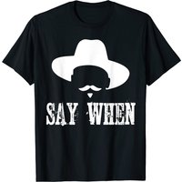 Say When I'm Your Huckleberry Men's T-shirt in Black — Mens T Shirts