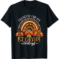T-shirt Enseignant Thanksgiving Dindons de 1re Année