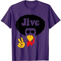 T-shirt Thanksgiving avec motif de dinde et signe de paix pour hommes