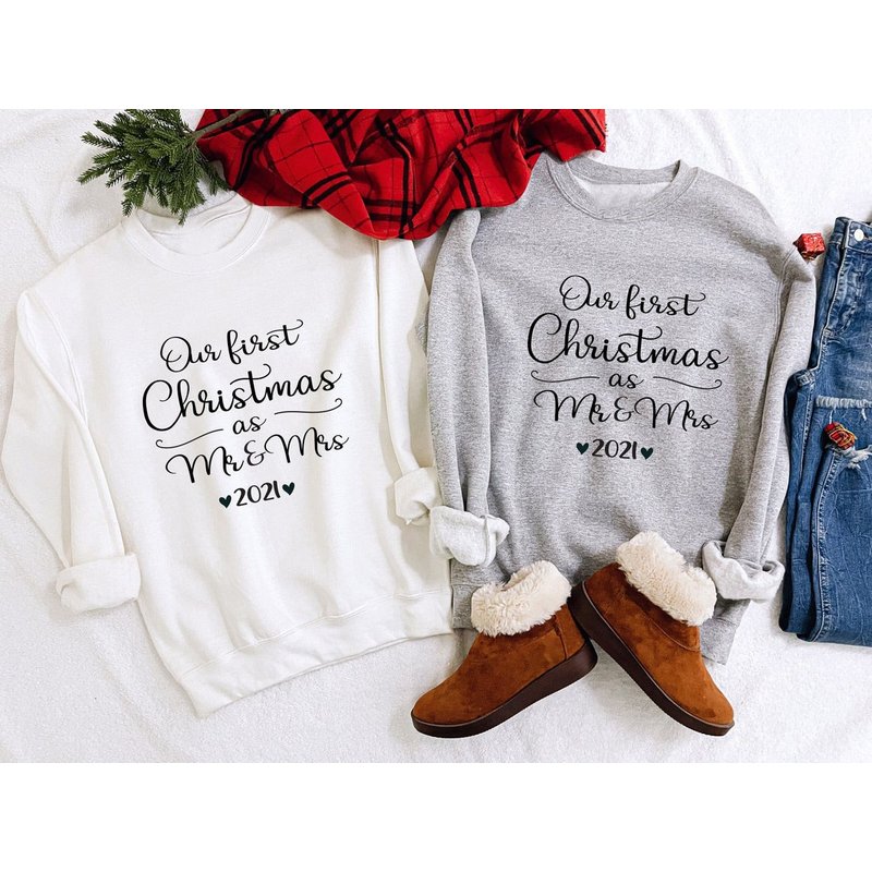 Sweatshirt assorti pour couple - Premier Noël