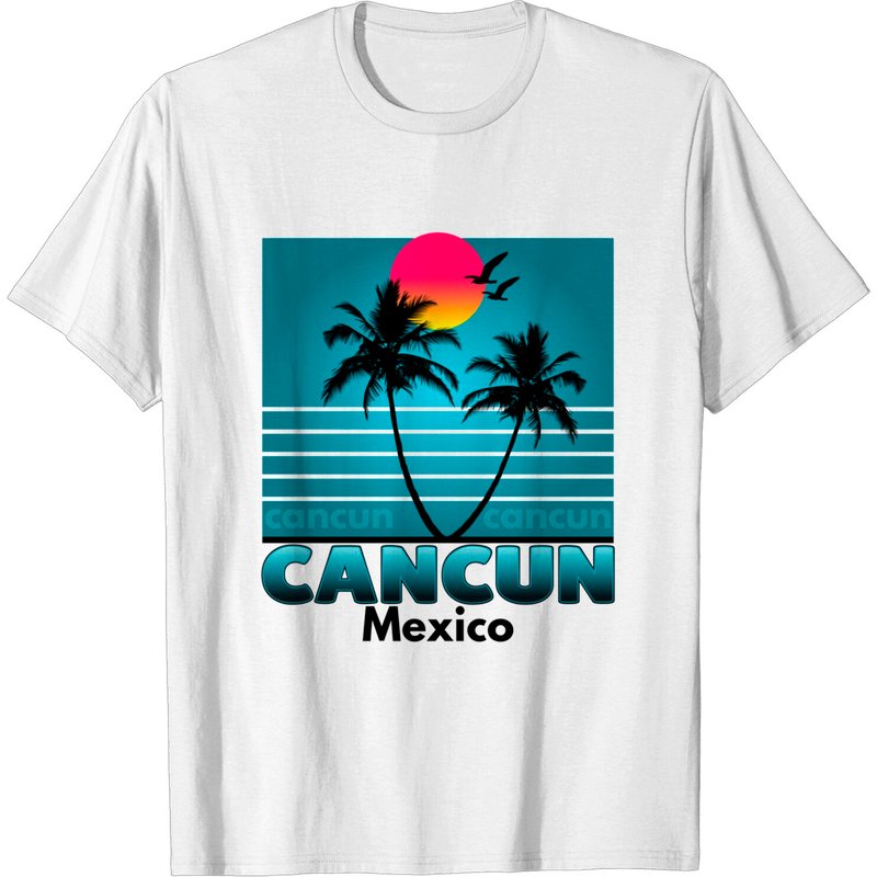 T-shirt Souvenir de Vacances Tropicales Cancun pour Hommes — T-shirts pour hommes
