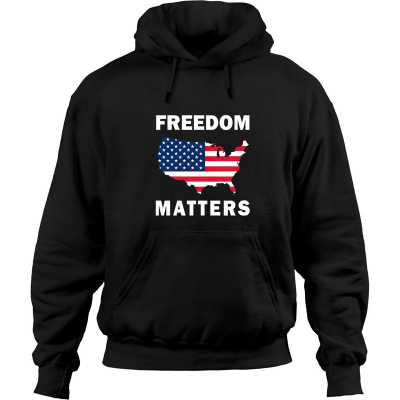 Hoodie Freedom Matters pour Unisexe en Noir — Sweats à capuche pour hommes