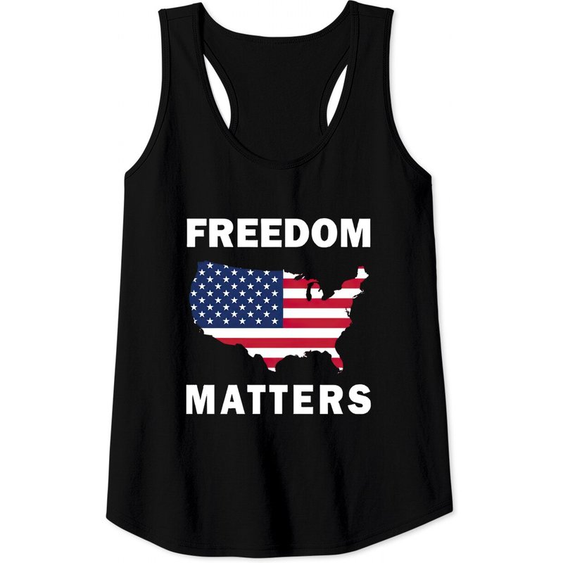 Freedom Matters Tank Top for Men - Black