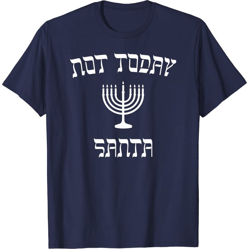 Hanukkah T-Shirt for Men - Not Today Santa