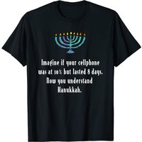T-shirt drôle et sarcastique de Hanoukka avec citation de téléphone portable — T-shirts pour hommes