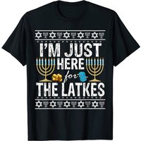 I'm Just Here For The Latkes Jewish Gift T-Shirt for Men