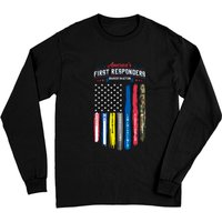 T-shirt à manches longues en soutien aux premiers intervenants américains — T-shirts pour hommes