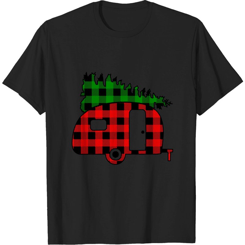 T-shirt assorti de famille à carreaux de Noël pour hommes — T-shirts pour hommes