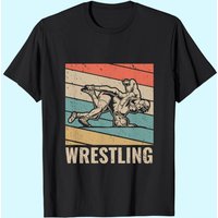 T-shirt Freestyle de Lutte pour Hommes en Noir