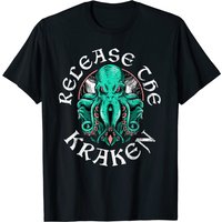 Release The Kraken Men's T-Shirt in Black — Mens T Shirts