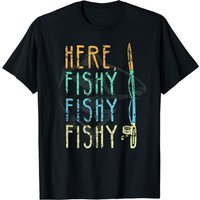 Here Fishy Fishy T-Shirt for Men in Black