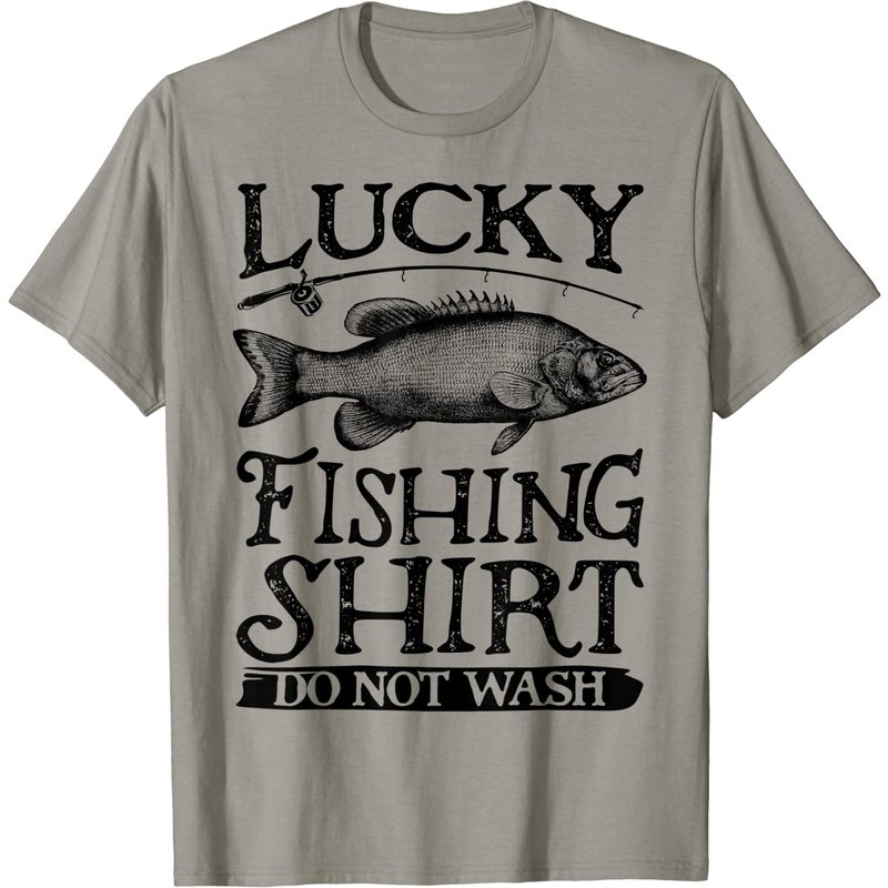 T-shirt Lucky Fishing Do Not Wash pour hommes — T-shirts pour hommes