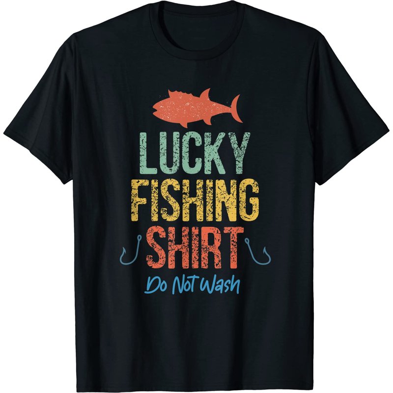 T-shirt Lucky Fishing Do Not Wash pour hommes — T-shirts pour hommes