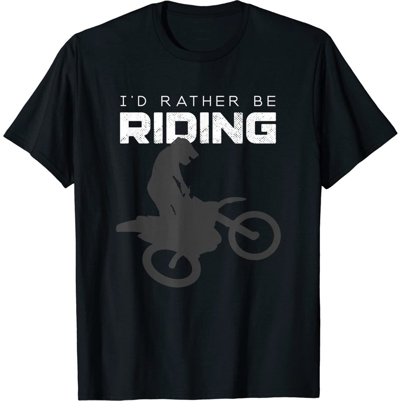T-shirt pour hommes I'd Rather Be Riding Motocross - Noir — T-shirts pour hommes
