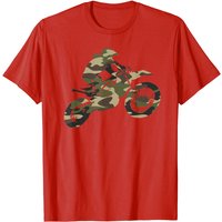 Motocross Dirt Bike Racing Camo T-Shirt for Men