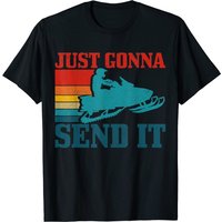Snowmobile Just Gonna Send It Vintage T-Shirt for Men