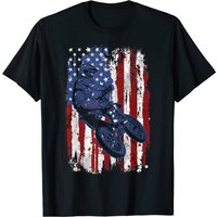 T-shirt Motocross Dirt Bike Drapeau USA 4 juillet pour hommes — T-shirts pour hommes