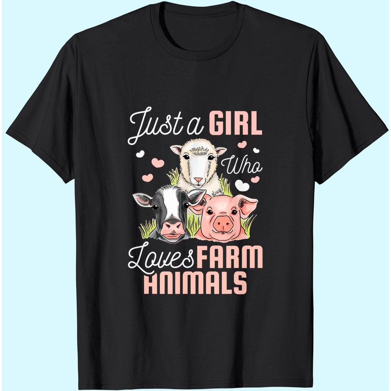 Juste une fille qui aime les animaux de la ferme - T-shirt pour hommes — T-shirts pour hommes