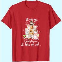 T-shirt At My Age I Need Glasses Lots Of Cats pour hommes — T-shirts pour hommes