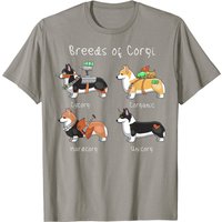 T-shirt Breeds of Corgi Cycorg Corganic Hardcorg Unicorg pour hommes — T-shirts pour hommes